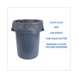 Boardwalk® Linear Low Density Industrial Can Liners, 60 gal, 1.1 mil, 38 x 58, Gray, 100/Carton (BWK3858GREY) Case of 100