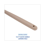 Boardwalk® Utility Brush, Cream Nylon Bristles, 5.5" Brush, 14.5" Tan Plastic Handle (BWK4420) Each