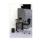 Safco® Metro Collection Extended-Height Chair, Supports Up to 250 lb, 23" to 33" Seat Height, Black Seat/Back, Chrome Base (SAF3442BL) Each