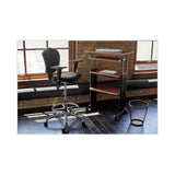 Safco® Metro Collection Extended-Height Chair, Supports Up to 250 lb, 23" to 33" Seat Height, Black Seat/Back, Chrome Base (SAF3442BL) Each