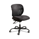 Safco® Vue Intensive-Use Mesh Task Chair, Supports Up to 500 lb, 18.5" to 21" Seat Height, Black Vinyl Seat/Back, Black Base (SAF3397BV) Each