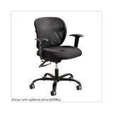 Safco® Vue Intensive-Use Mesh Task Chair, Supports Up to 500 lb, 18.5" to 21" Seat Height, Black Vinyl Seat/Back, Black Base (SAF3397BV) Each