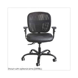 Safco® Vue Intensive-Use Mesh Task Chair, Supports Up to 500 lb, 18.5" to 21" Seat Height, Black Vinyl Seat/Back, Black Base (SAF3397BV) Each
