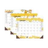 House of Doolittle™ Recycled Honeycomb Desk Pad Calendar, Honeycomb Artwork, 18.5 x 13, White/Multicolor Sheets, 12-Month (Jan to Dec): 2026 (HOD1566) Each
