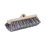 Boardwalk® Dual-Surface Black Polypropylene Bristles, 10" Brush, Brown Plastic Handle (BWK8420) Each