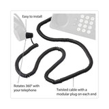 Softalk® Twisstop Detangler with Coiled, 25-Foot Phone Cord, Black (SOF03201) Each