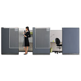 Quartet® Workstation Privacy Screen, 36w x 48d, Translucent Clear/Silver (QRTWPS1000) Each