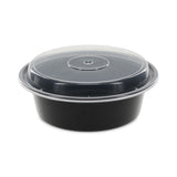Pactiv Evergreen Newspring VERSAtainer Microwavable Containers, 32 oz, 7 Diameter x 2 h, Black/Clear, Plastic, 150/Carton (PCTNC729B) Case of 150