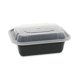 Pactiv Evergreen Newspring VERSAtainer Microwavable Containers, 12 oz, 4.5 x 5.5 x 1.75, Black/Clear, Plastic, 150/Carton (PCTNC818B) Case of 150
