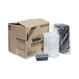 Pactiv Evergreen Newspring VERSAtainer Microwavable Containers, 12 oz, 4.5 x 5.5 x 1.75, Black/Clear, Plastic, 150/Carton (PCTNC818B) Case of 150