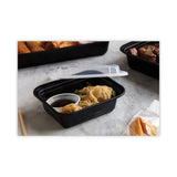 Pactiv Evergreen Newspring VERSAtainer Microwavable Containers, 12 oz, 4.5 x 5.5 x 1.75, Black/Clear, Plastic, 150/Carton (PCTNC818B) Case of 150