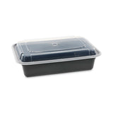 Pactiv Evergreen Newspring VERSAtainer Microwavable Containers, 38 oz, 6 x 8.5 x 2, Black/Clear, Plastic, 150/Carton (PCTNC888B) Case of 150