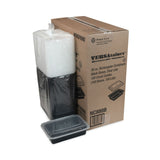 Pactiv Evergreen Newspring VERSAtainer Microwavable Containers, 38 oz, 6 x 8.5 x 2, Black/Clear, Plastic, 150/Carton (PCTNC888B) Case of 150