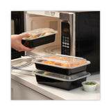 Pactiv Evergreen Newspring VERSAtainer Microwavable Containers, 38 oz, 6 x 8.5 x 2, Black/Clear, Plastic, 150/Carton (PCTNC888B) Case of 150