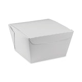 Pactiv Evergreen EarthChoice OneBox Paper Box, 37 oz, 4.5 x 4.5 x 2.5, White, 312/Carton (PCTNOB01W) Case of 312