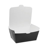 Pactiv Evergreen EarthChoice OneBox Paper Box, 66 oz, 6.5 x 4.5 x 3.25, Black, 160/Carton (PCTNOB03B) Case of 160