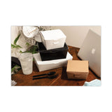 Pactiv Evergreen EarthChoice OneBox Paper Box, 66 oz, 6.5 x 4.5 x 3.25, Black, 160/Carton (PCTNOB03B) Case of 160