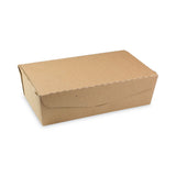 Pactiv Evergreen EarthChoice OneBox Paper Box, 77 oz, 9 x 4.85 x 2.7, Kraft, 162/Carton (PCTNOB04SKEC) Case of 162