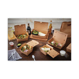 Pactiv Evergreen EarthChoice OneBox Paper Box, 77 oz, 9 x 4.85 x 2.7, Kraft, 162/Carton (PCTNOB04SKEC) Case of 162