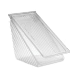 Pactiv Evergreen Plastic Hinged Lid Sandwich Container, 3.25 x 6.5 x 3, Clear, 85/Pack, 3 Packs/Carton (PCTY11334) 3 Packs of 85
