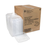 Pactiv Evergreen SENSATION SmartLock Hinged Lid Container, 9.21 x 8.87 x 3.07, Clear, Plastic, 200/Carton (PCTYCI821100000) Case of 200