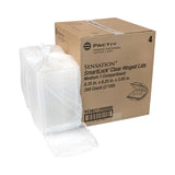 Pactiv Evergreen SENSATION SmartLock Hinged Lid Container, 8.34 x 8.24 x 3.05, Clear, Plastic, 200/Carton (PCTYCI821200000) Case of 200