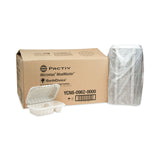 Pactiv Evergreen EarthChoice SmartLock Microwavable MFPP Hinged Lid Container, 2-Compartment, 9 x 6 x 3, White, Plastic, 270/Carton (PCTYCN809620000) Case of 270