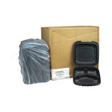 Pactiv Evergreen EarthChoice SmartLock Microwavable MFPP Hinged Lid Container, 3-Compartment, 8.3 x 8.3 x 3.4, Black, Plastic, 200/Carton (PCTYCNB08030000) Case of 200