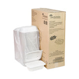 Pactiv Evergreen EarthChoice Vented Microwavable MFPP Hinged Lid Container, 9 x 6 x 3.1, White, Plastic, 170/Carton (PCTYCNW0205) Case of 170