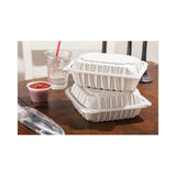 Pactiv Evergreen EarthChoice Vented Microwavable MFPP Hinged Lid Container, 9 x 6 x 2.75, White, Plastic, 170/Carton (PCTYCNW0207) Case of 170