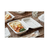 Pactiv Evergreen EarthChoice Vented Microwavable MFPP Hinged Lid Container, 9 x 6 x 2.75, White, Plastic, 170/Carton (PCTYCNW0207) Case of 170