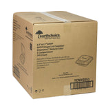 Pactiv Evergreen EarthChoice Vented Microwavable MFPP Hinged Lid Container, 3-Compartment, 8.5 x 8.5 x 3.1, White, Plastic, 146/Carton (PCTYCNW0853) Case of 146