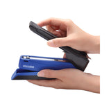 Bostitch® InPower Spring-Powered Desktop Stapler with Antimicrobial Protection, 20-Sheet Capacity, Blue/Black (ACI1122) Each