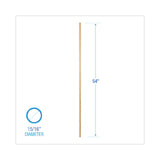 Boardwalk® Threaded End Broom Handle, Lacquered Hardwood, 0.94" dia x 54", Natural (BWK121) Each