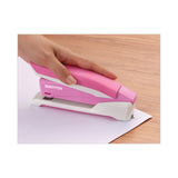 Bostitch® InCourage Spring-Powered Desktop Stapler with Antimicrobial Protection, 20-Sheet Capacity, Pink/Gray (ACI1188) Each