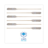Boardwalk® Handle/Deck Mops, #24 White Cotton Head, 54" Natural Wood Handle, 6/Pack (BWK124C) Case of 6
