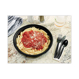 Pactiv Evergreen Meadoware Cutlery, Soup Spoon, Medium Heavy Weight, Black, 1,000/Carton (PCTYMWSSE) Case of 1000