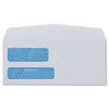 Quality Park™ Double Window Security-Tinted Check Envelope, #8 5/8, Commercial Flap, Gummed Closure, 3.63 x 8.63, White, 500/Box (QUA24532) Box of 500