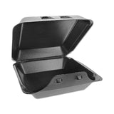 Pactiv Evergreen SmartLock Foam Hinged Lid Container, Large, 9 x 9.13 x 3.25, Black, 150/Carton (PCTYHLB09010000) Case of 150