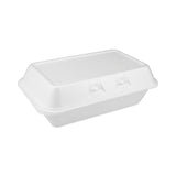 Pactiv Evergreen SmartLock Foam Hinged Lid Container, Medium, 8.75 x 5.5 x 3, White, 220/Carton (PCTYHLW01880000) Case of 220