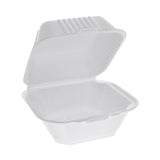 Pactiv Evergreen SmartLock Foam Hinged Lid Container, Sandwich, 5.75 x 5.75 x 3.25, White, 504/Carton (PCTYHLW06000000) Case of 504