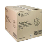 Pactiv Evergreen SmartLock Foam Hinged Lid Container, Sandwich, 5.75 x 5.75 x 3.25, White, 504/Carton (PCTYHLW06000000) Case of 504