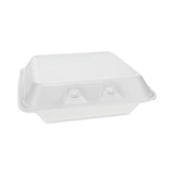 Pactiv Evergreen SmartLock Foam Hinged Lid Container, Small, 7.5 x 8 x 2.63, White, 150/Carton (PCTYHLW07010000) Case of 150
