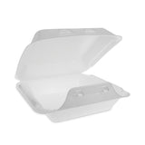 Pactiv Evergreen SmartLock Foam Hinged Lid Container, Medium, 8 x 8 x 3, White, 150/Carton (PCTYHLW08010000) Case of 150
