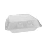 Pactiv Evergreen SmartLock Foam Hinged Lid Container, Large, 9 x 9.13 x 3.25, White, 150/Carton (PCTYHLW09010000) Case of 150