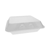 Pactiv Evergreen SmartLock Foam Hinged Lid Container, X-Large, 9.5 x 10.5 x 3.25, White, 250/Carton (PCTYHLW10010000) Case of 250