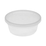 Pactiv Evergreen Newspring DELItainer Microwavable Container, 8 oz, 1.13 x 2.8 x 1.33, Clear, Plastic, 240/Carton (PCTYL2508) 240 containers and 240 lids