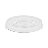 Pactiv Evergreen Plastic Portion Cup Lid, Fits 0.5 oz to 1 oz Cups, Clear, 100/Sleeve, 25 Sleeves/Carton (PCTYLS1FR) Case of 2500