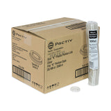 Pactiv Evergreen Plastic Portion Cup Lid, Fits 0.5 oz to 1 oz Cups, Clear, 100/Sleeve, 25 Sleeves/Carton (PCTYLS1FR) Case of 2500