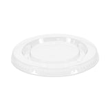 Pactiv Evergreen Plastic Portion Cup Lid, Fits 1.5 oz to 2.5 oz Cups, Clear, 100/Pack, 24 Packs/Carton (PCTYLS2FR) Case of 2400